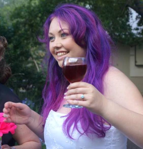 Wild Child on her wedding day